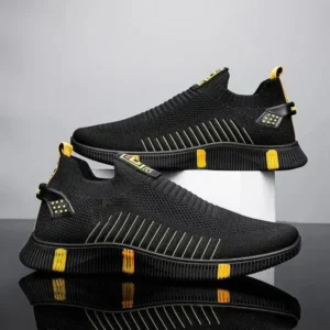 Baccashoes Men'S Casual Breathable Stripe Sneakers