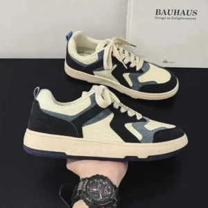 Baccashoes Men'S Fashion Color Block Canvas Sneakers