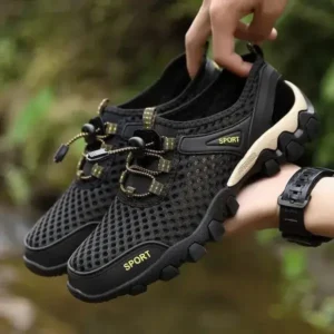 Baccashoes Men Fashion Mesh Wear-Resistant Hiking Sneakers