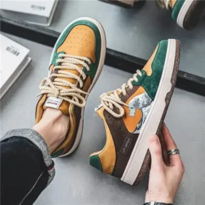 Baccashoes Men Fashion Breathable Color Matching Casual Sneakers