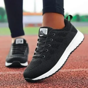 Baccashoes Women Casual Lace-Up Design Mesh Breathable Sneakers