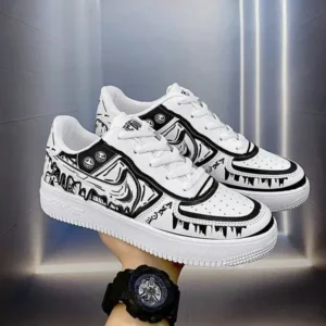 Baccashoes Men Fashion Graffiti Breathable Sneakers