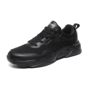 Baccashoes Men Fashion Pu Mesh Breathable Sneakers