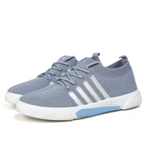 Baccashoes Men'S Fashion Stripe Lightweight Breathable Low Top Sneakers