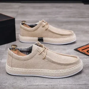 Baccashoes Men'S Fashion Breathable Stripe Canvas Shoes