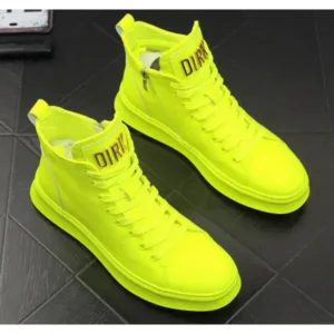 Baccashoes Men'S Fashion Bright Color High-Top Sneakers