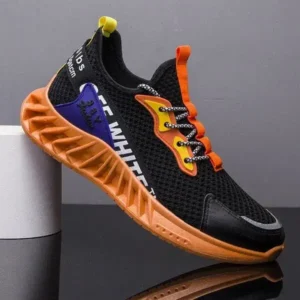 Baccashoes Men'S Fashion Breathable Color Block Air Cushion Sneakers