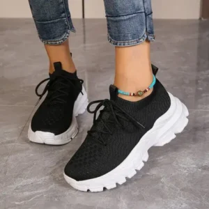 Baccashoes Women Fashionable Thick-Soles Breathable Sneakers