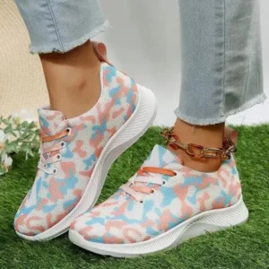 Baccashoes Summer Women Fashion Breathable Casual Colorful Printed Sneakers