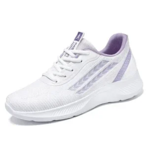 Baccashoes Women Fashion Plus Size Mesh Breathable Lace-Up Sneakers