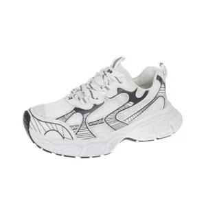 Baccashoes Women Fashion Distinctive Color Changing Lace-Up Comfortable Breathable Thick-Soled Sneakers