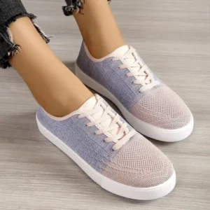 Baccashoes Summer Women Fashion Casual Fly-Woven Mesh Breathable Sneakers