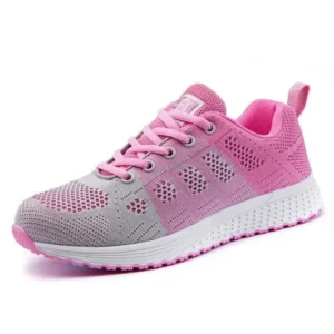 Baccashoes Women Fashion Casual Color Blocking Lace-Up Mesh Breathable Sneakers