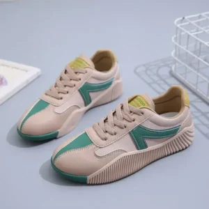 Baccashoes Women Fashion Color Block Breathable Sneakers