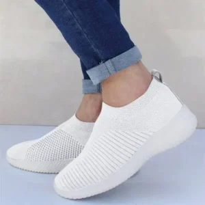 Baccashoes Women Fashion Fly Woven Breathable Sneakers