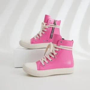 Baccashoes Women Fashion Rose Faux Leather High Top Shoes