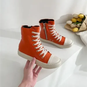 Baccashoes Orange Up Platform High Top Casual Shoes